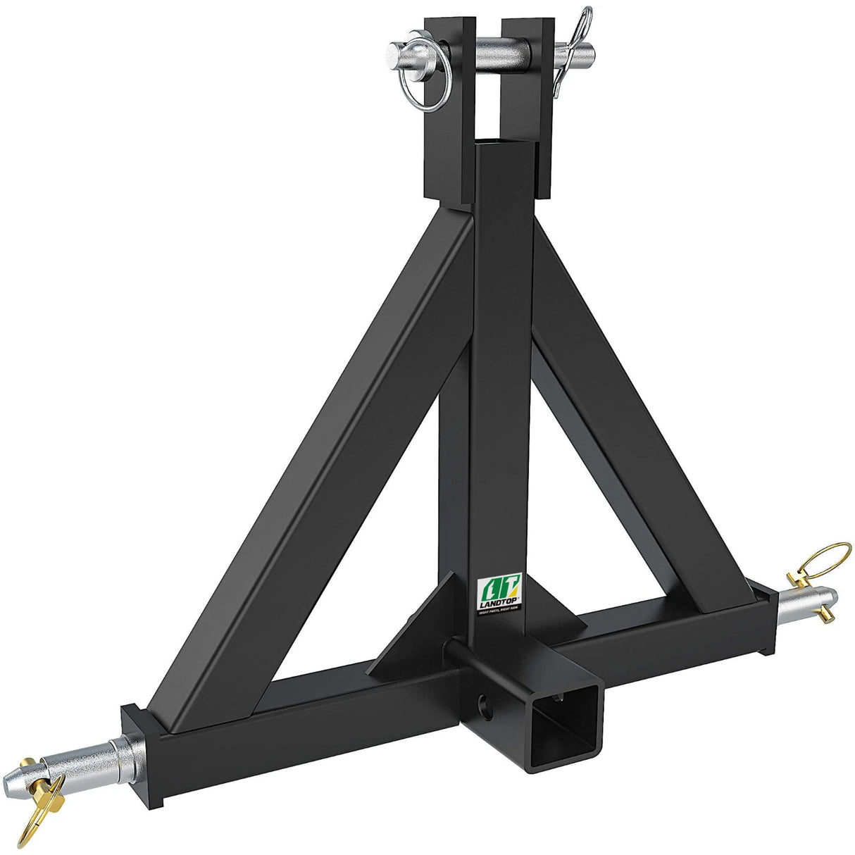 Durable 3 Point 2" Receiver Trailer Hitch Drawbar Adapter Category 1 Tractor Black