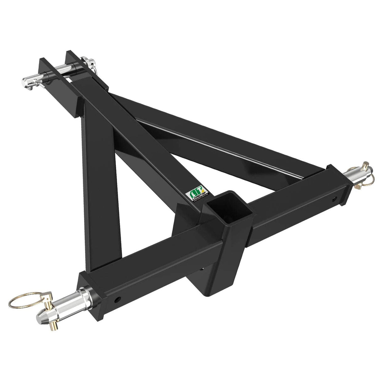 Durable 3 Point 2" Receiver Trailer Hitch Drawbar Adapter Category 1 Tractor Black
