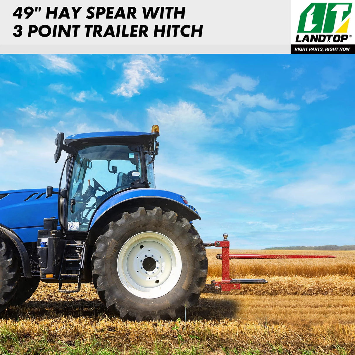 3 point hay bale spear