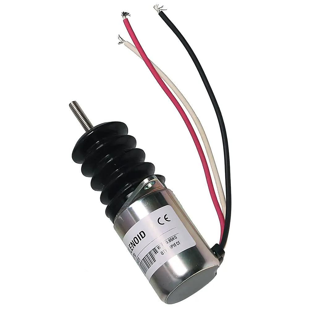 12V Fuel Shut Off Solenoid AM124379 For John Deere Wheel Loader 544G 624G 644G