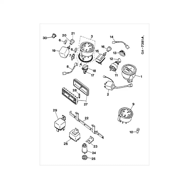 12V Relay 3146359R1 for CASE Tractor 433 533 633 733 833 885 844S