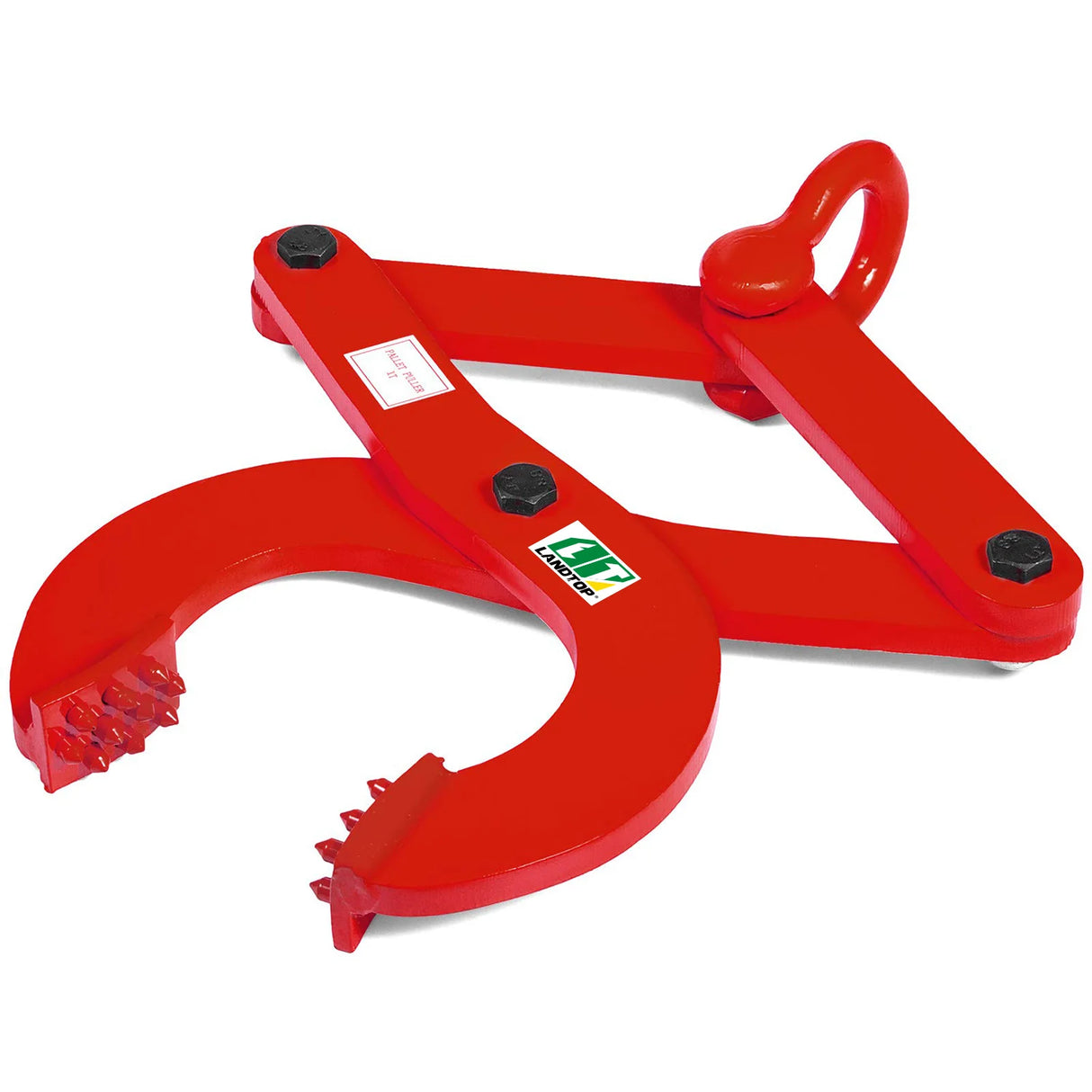 Pallet Puller, 1T/2205 LBS Heavy Duty Steel Single Scissor Yellow Clamp, 4.3 Inch Jaw Opening and 0.5 Inch Jaw Height, Hook Pulling Hoisting Tool for Forklift Chain, Red