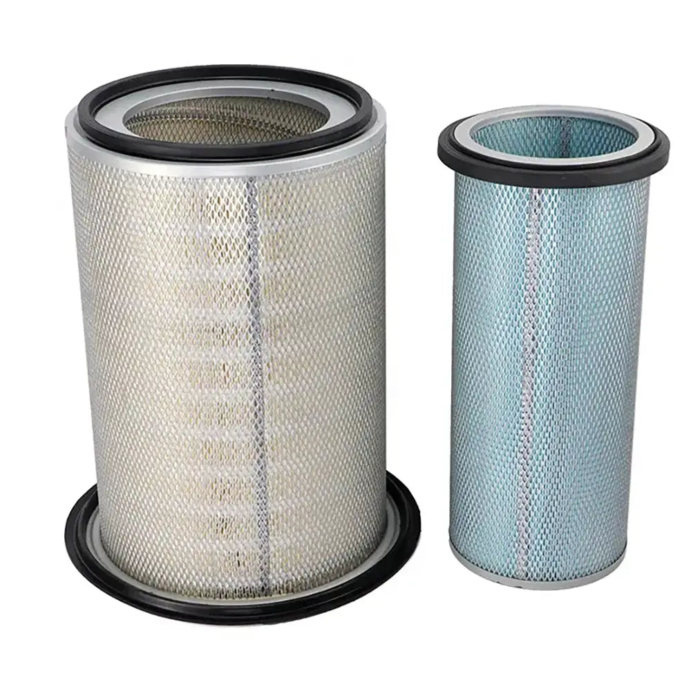 1 Set Air Filter 6128-81-7042 for Komatsu Engine 6D140-1 6D170-1 Excavator PC1600-1 PC1800-6 PC650-5 PC710-5 PC800-6