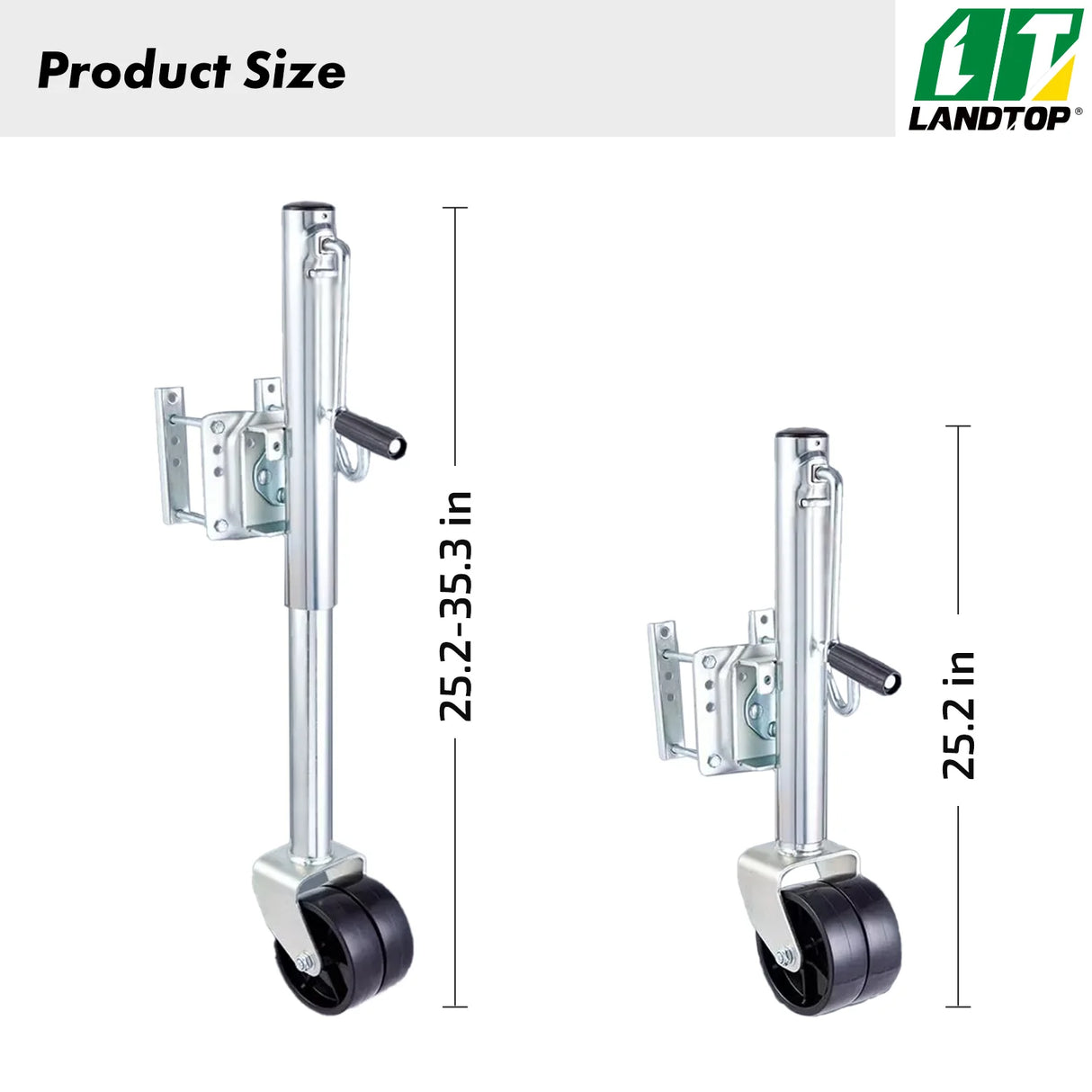 Trailer Jack Boat Trailer Jack 35.3 in 2000 lb with PP Wheels &Detachable Handle