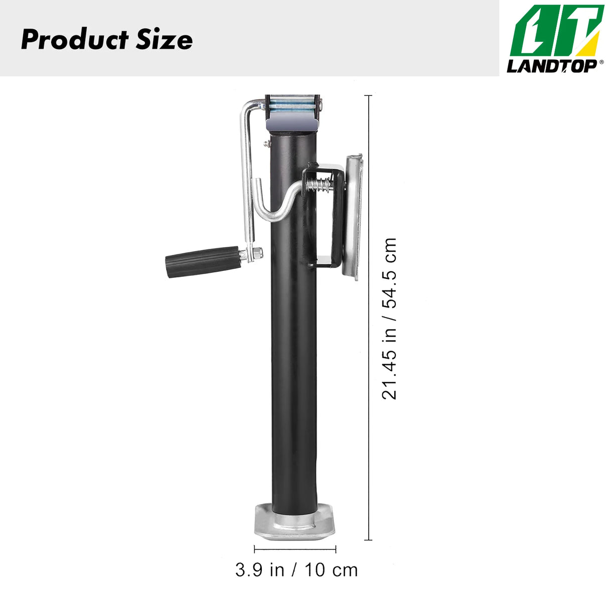 2500 lbs Heavy Duty Swivel Bolt-On Trailer Jack, 15" Lift for RV Trailer, Horse Trailer, Utility Trailer, Yacht Trailer