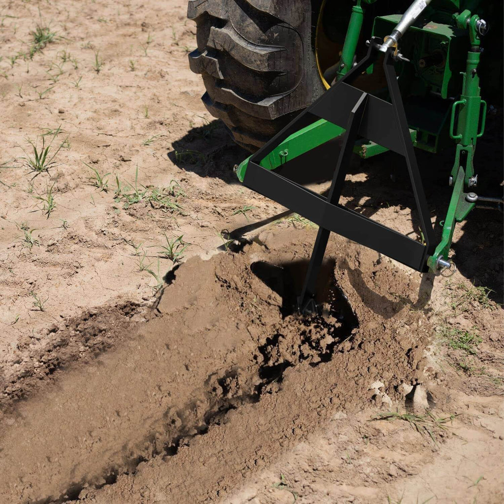 Middle Buster for Category 1 3-Point Hitch, Heavy Duty Middle Buster Quick Hitch Tractors Steel Furrowing Plow Mechanical Plowing, Soil Tiller (3 Ponit(1/2blade))