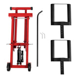 Lawn Mower Lift, 500LBS Zero Turn Mower Lift with Hydraulic Jack, Mower Lift Jack for Riding Tractors, Red