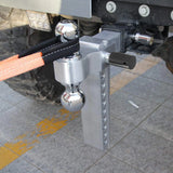 10" Drop Adjustable Aluminum Trailer Hitch with 2" Shank/Shaft & Ball Mount 2" & 2-5/16" Dual Tow Balls w/Double Keyed Locking Pins