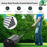 Black Lawn Roller, Push/Tow Behind Lawn Roller, 30 Gallon/113L Water Sand Filled Sod Roller Drum Roller with Detachable Gripping Handle, Yard Roller Pull Behind a Tractor for Garden Yard Park Farm