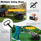 Black Lawn Roller, Push/Tow Behind Lawn Roller, 30 Gallon/113L Water Sand Filled Sod Roller Drum Roller with Detachable Gripping Handle, Yard Roller Pull Behind a Tractor for Garden Yard Park Farm