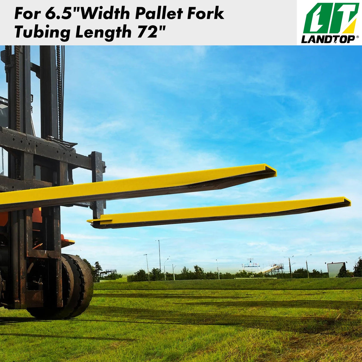 Pallet Forks Extensions 72 Inch Length,Heavy Duty for Forklift,Forklift Extensions 6.5 Inch Width Tractor Skid Steer,Loader Bucket attachments Accessories,Yellow
