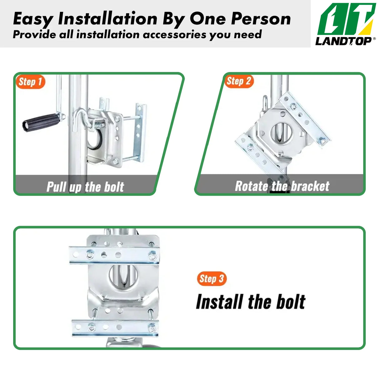 Trailer Jack Boat Trailer Jack 35.3 in 2000 lb with PP Wheels &Detachable Handle
