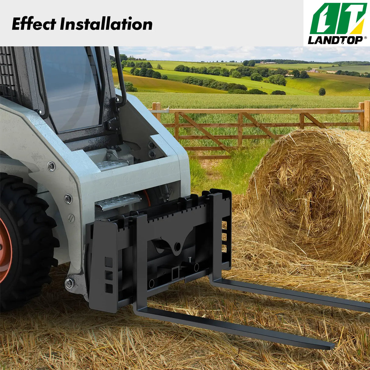 pallet fork frame attachment for easy installation