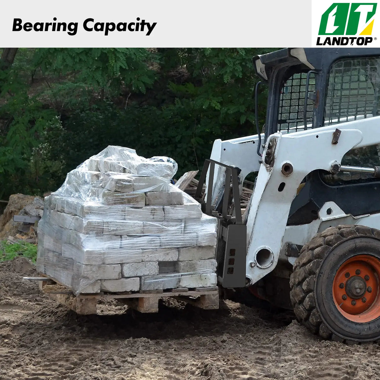 4000lbs 45" Pallet Forks Frame Attachment With Head Rack & 2 Inch Receiver Hitch & Spear Sleeves