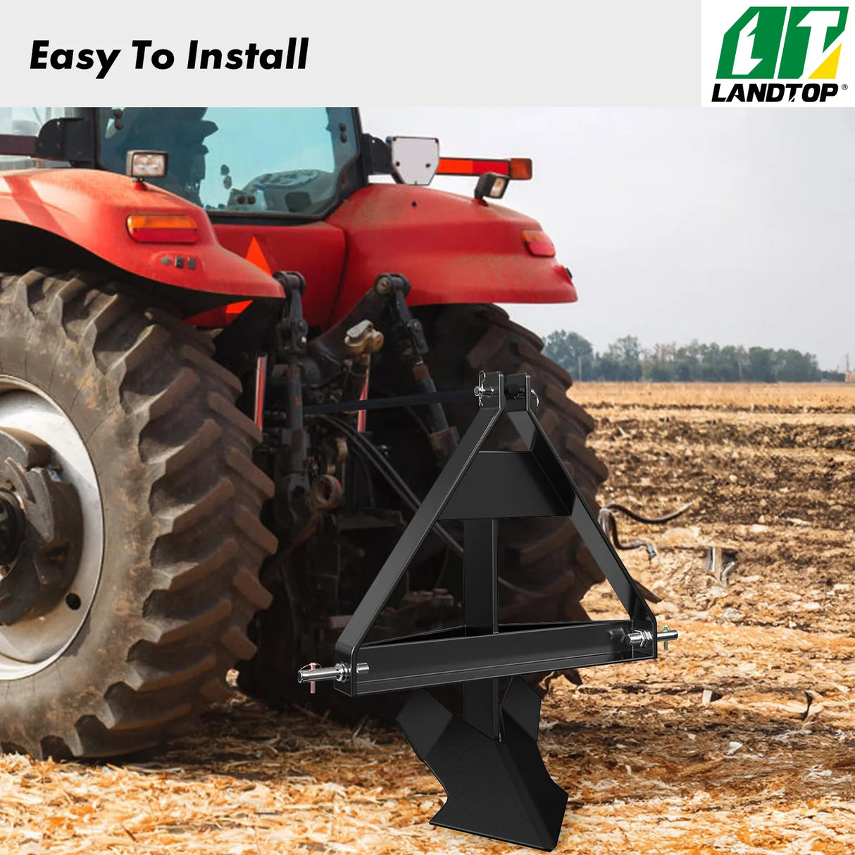 Middle Buster for Category 1 3-Point Hitch, Heavy Duty Middle Buster Quick Hitch Tractors Steel Furrowing Plow Mechanical Plowing, Soil Tiller (3 Ponit(1/2blade))