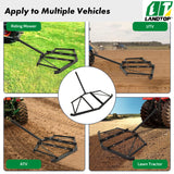 Driveway Drag 74" Width, Driveway Drag Grader w/ 3 Sets Adjustable Bolts & 2 Reinforcement Bars, Tow Behind Drag Harrow with Pin-Style Hitch, Garden Lawn Tractor Driveway Grader for ATVs, UTV