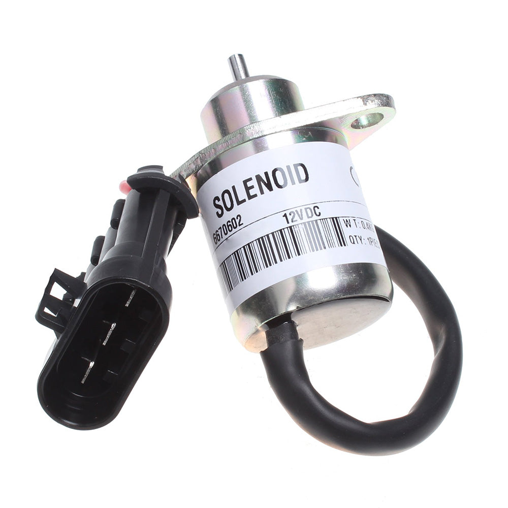 Fuel Shutoff Solenoid Valve 6670602 For Bobcat Loader 463 553 S70 S100