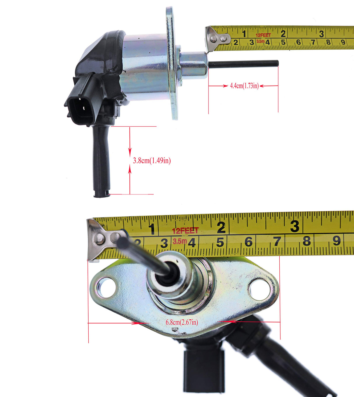12V Fuel Stop Solenoid 1A021-60014 for Kubota Engine V2003 V2203 V2403 Tractor L2800 L3130 L3200 L3240