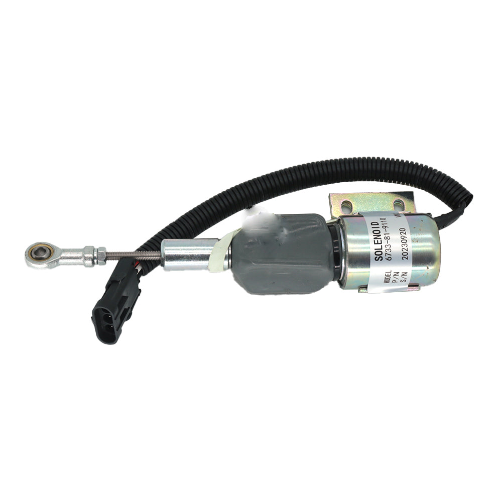 24V Stop Solenoid 6733-81-9110 for Komatsu Engine S4D102E-1AA SA4D102E-1AB