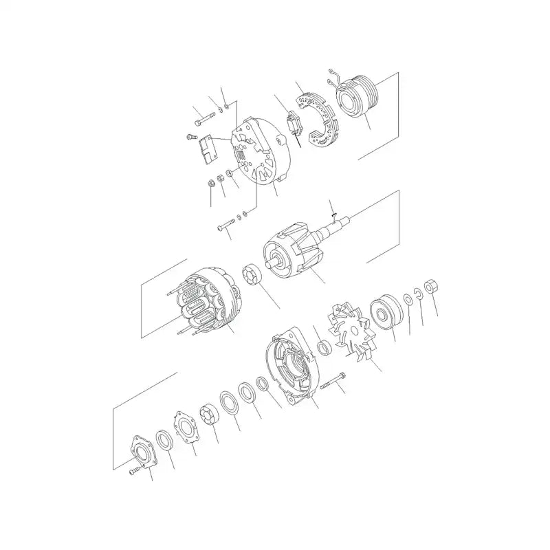 90A Alternator 600-825-9330 for Komatsu SA12V140 SAA12V140E SAA6D170E SDA12V140 SDA12V140E Engine