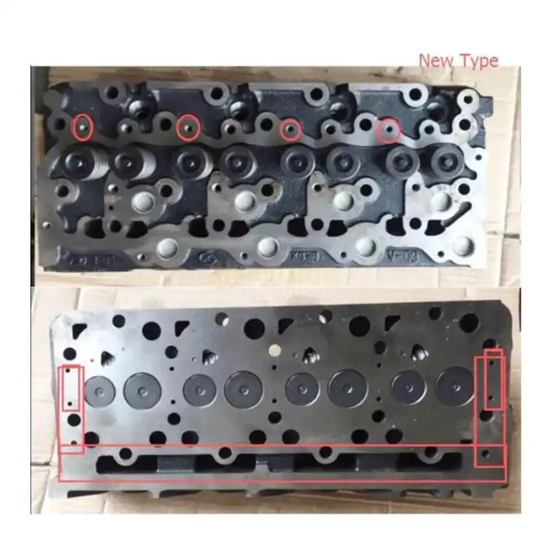 Complete Cylinder Head 1J860-03040 with Valves for Kubota V2003-M V2203-M V2403 Engine with Gasket Kit