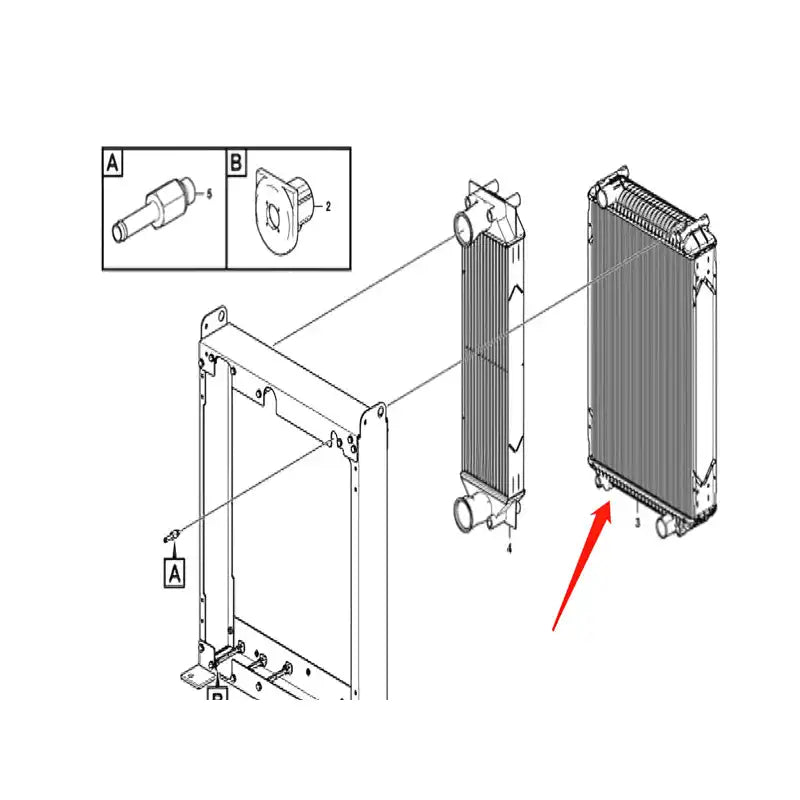 Cooling Engine Radiator 17472657 for Volvo Wheel Loader L70H L90H