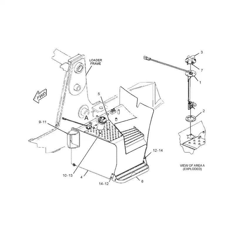 Fuel Level Sender 223-4942 for Caterpillar CAT 434E 444E Backhoe Loader 3054C Engine