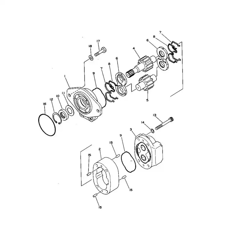 Hydraulic Pump 705-40-01010 For Komatsu Wheel Loader WA30-3