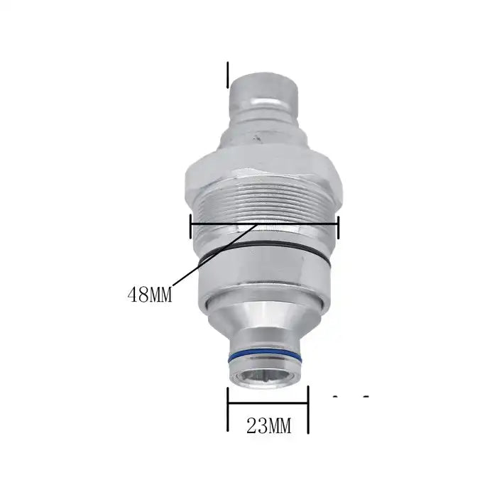 Hydraulic Quick-Connect Coupler 4FH08 F 48mm AT406474 for John Deere 320E 323E 328E 326E 329E 332E 318E 333E 319E