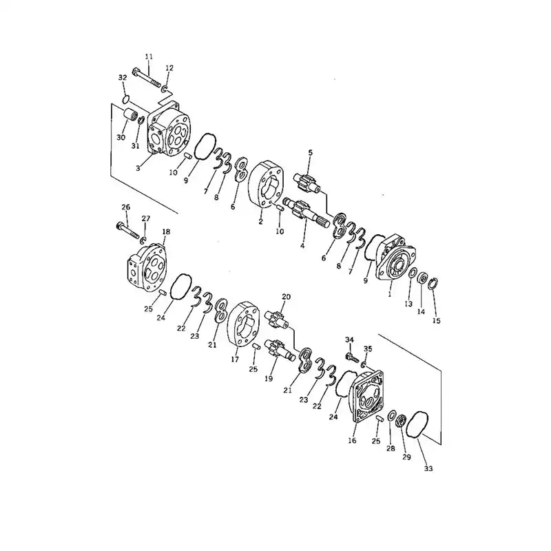 Loader and Steering Pump Assy 705-56-34180 For Komatsu Wheel Loader WA380-1 WA380-1LC