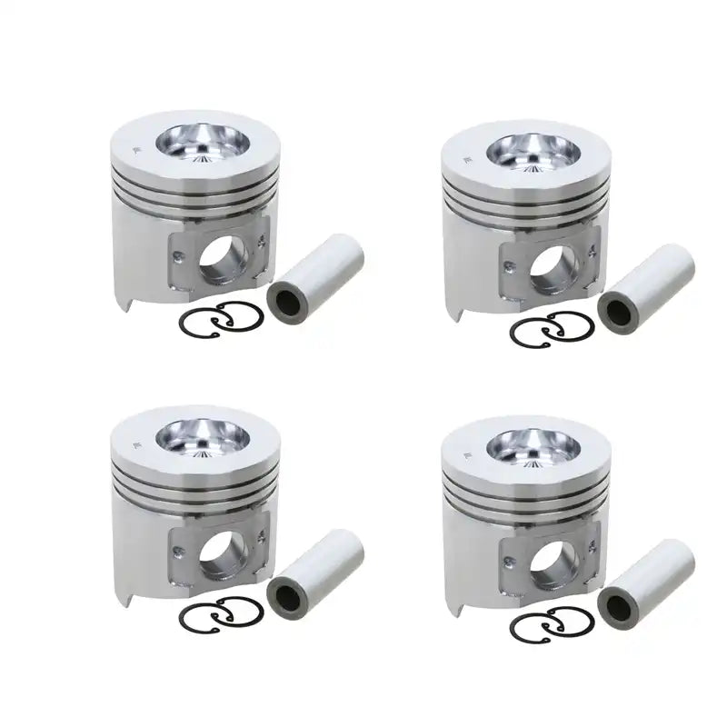 Piston 4 Units 1 Set For Komatsu Crawler Tractor D21A-7T-M D21P-7T-M Yanmar Engine 4TNE98 Komatsu Engine 4D98E