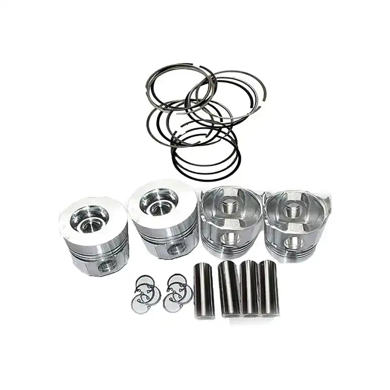 Piston 4 Units 1 Set For Komatsu Backhoe WB70A-1 Yanmar Engine 4TNE98 Komatsu Engine 4D98E
