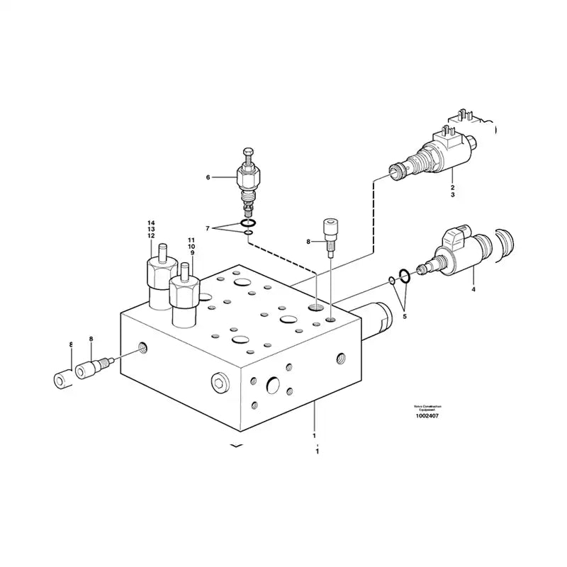 Solenoid Valve VOE15092695 for Volvo Wheel Loader L110E L110F L120E L120F L350F L50D L50E L60E L60F L70E L70F L90E L90F