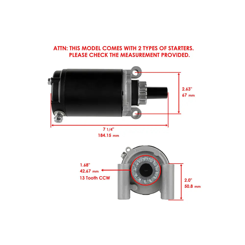 Starter for Kohler 1209804 1209808 1209813 1209815 1209815S 1209820 1209822 New Holland K0H1209822 K0H1209822S