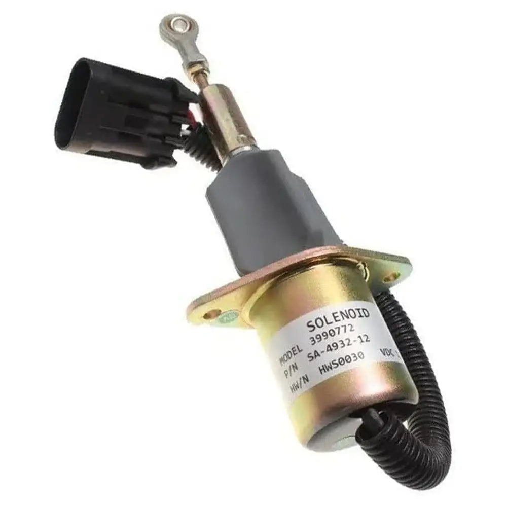 12V Stop Solenoid SA-4932-12 3990772 For Cummins Engine