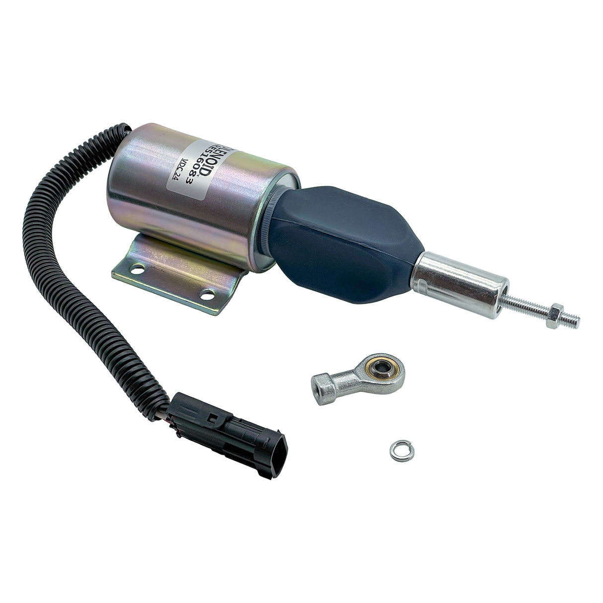 Fuel Shutoff Solenoid RE516083 for John Deere 120 160LC 200LC 230LC 230LCR 270LC 624H TC62H 624HLL 670C 670CH 672CH