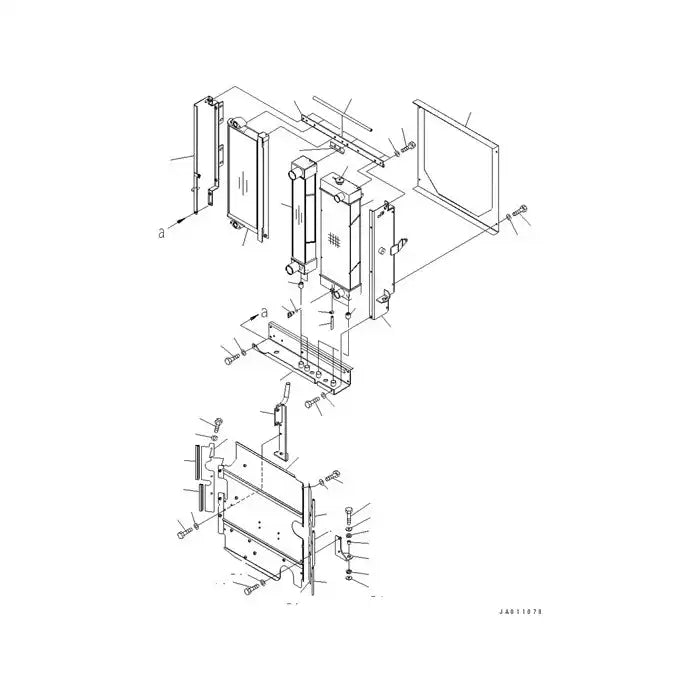 Water Tank Engine Radiator Core ASS'Y 416-03-31107 For Komatsu Wheel Loader WA150-5 WA150L-5 WA150PZ-5