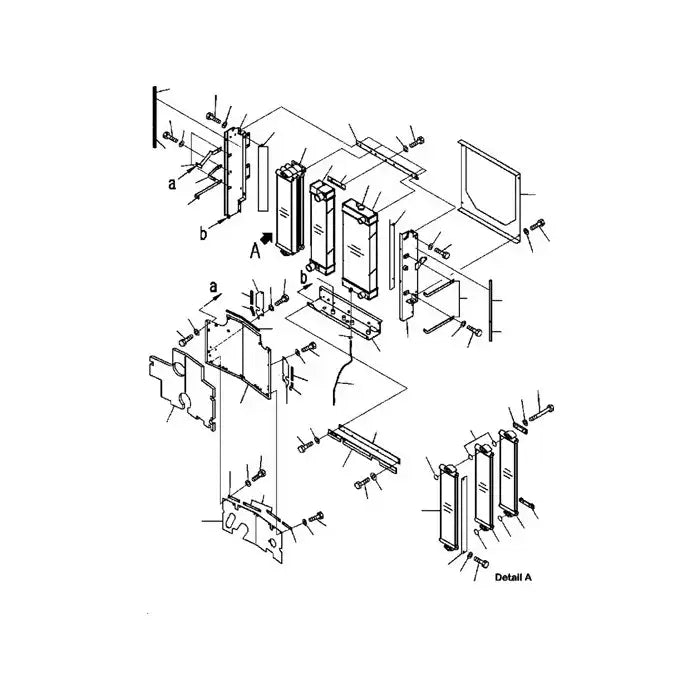 Water Tank Engine Radiator Core ASS'Y 419-03-31114 For Komatsu Wheel Loader WA320-5 WA320L-5 WA320-5L