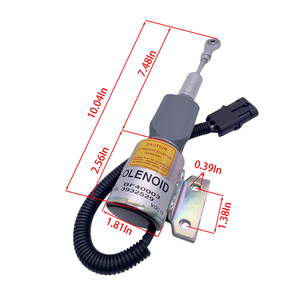 Stop Solenoid 3930658 3932529 SA-4756-12 For Cummins 4BT 6BT Engine 12V