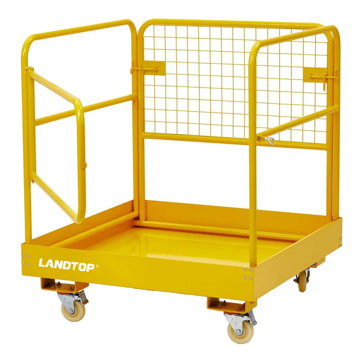 Forklift Safety Cage, 36"x36" inch Heavy Duty Collapsible Forklift Work Platform,1200LBS Capacity with 4 Universal Wheels, for Most Aerial Jobs