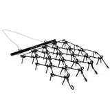 Heavy Duty Drag Harrow 4'W x 4'L, 3/8in Tines for ATV, UTVs, Lawn Tractors Leveling, Grading, Pastures, Breaking up Soil