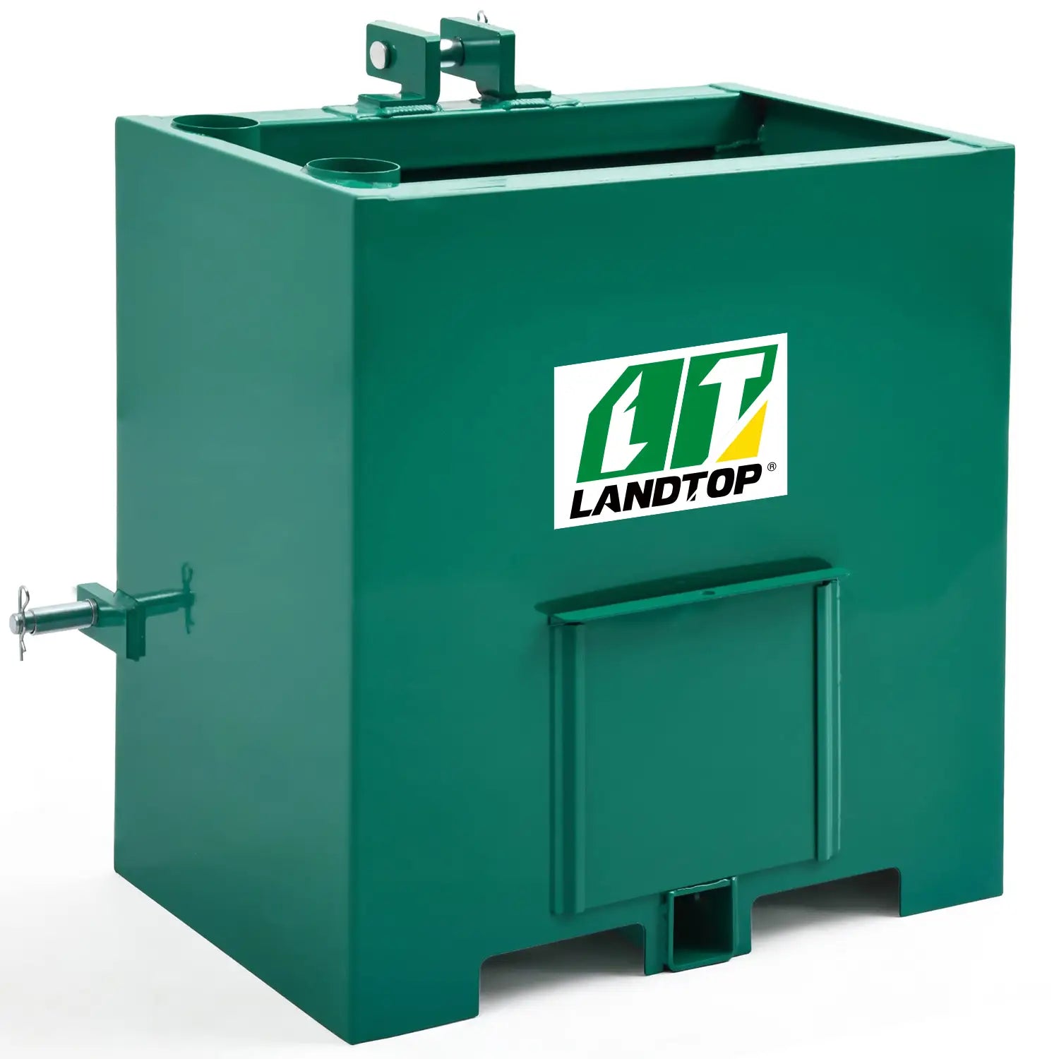 Green 800 lbs 3 Point Hitch Tractor Ballast Box Fits Category 1 Tractors Attachment with 2