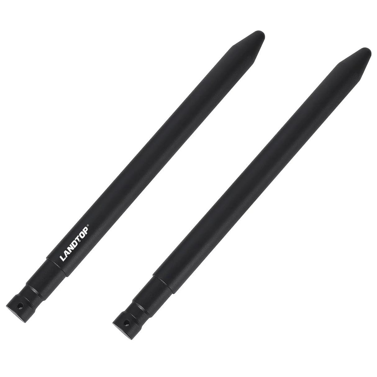 17" Stabilizer Hay Bale Spear Attachment, Pair Quick Attach Bale Spike with Sleeves, Black Powder Coated Hay Bale Forks Handing Equipment Fit for for Skid Steer Mount Plate Tractors Loaders