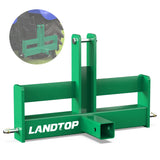 3 Point Hitch Receiver for Category 1, 2" Receiver Tractor Drawbar Attachments with Suitcase Weight Brackets, Green