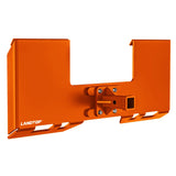 3/8" Skid Steer Mount Plate with 2" Removable Trailer Hitch Receiver, Thick Skid Steer Plate Attachment, Universal Skid Loader Tractor Quick Attach Plate, Removable, Orange