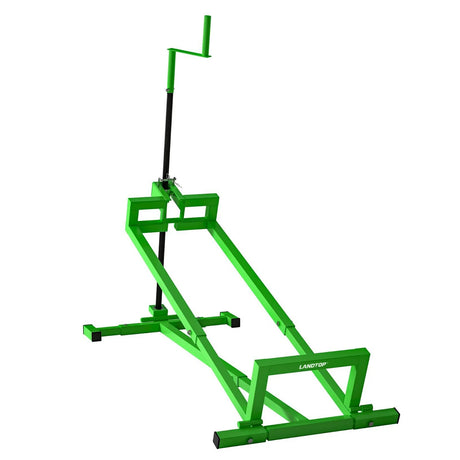 Lawn Mower Lift Jack 882 Lbs Capacity Lifting Platform Telescopic Maintenance Jack for Garden Tractors and Riding Lawn Mowers with Manual Handle & Power Tool Extension Handle, Green