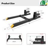 60" 4000lbs Clamp on Pallet Forks Heavy Duty Tractor Forks with Adjustable Stabilizer Bar Tractor Bucket Forks for Tractor Attachments, Skid Steer, Loader Bucket