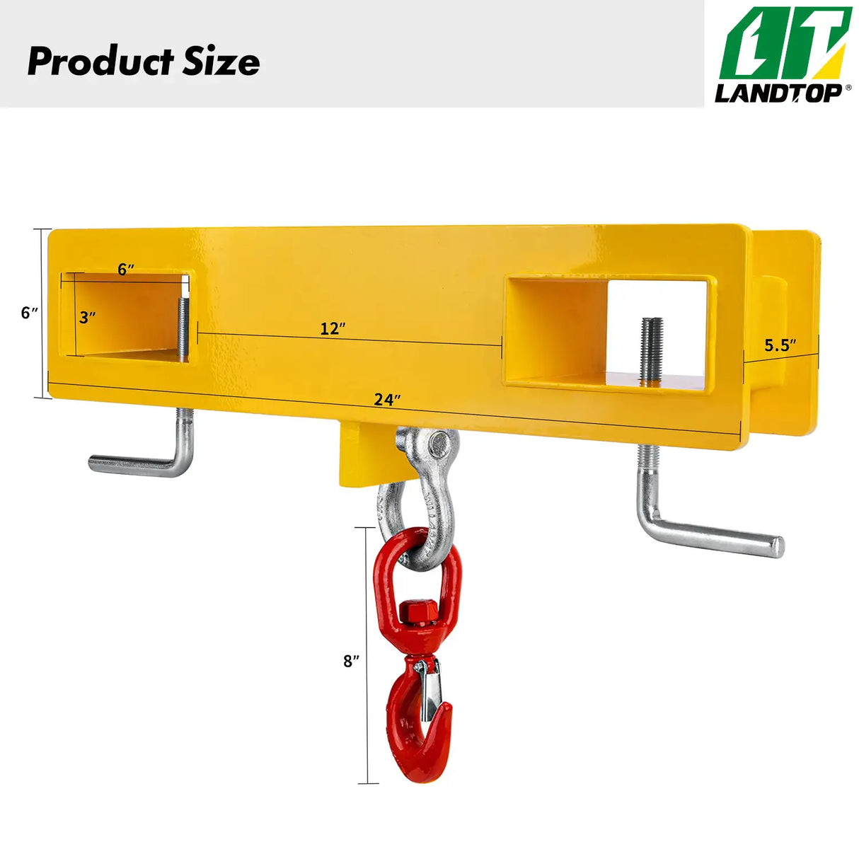 Forklift Lifting Hook 4000lbs Capacity Forklift Mobile Crane Hook Forklift Lifting Hoist Swivel Hook Fork Lifting Attachment