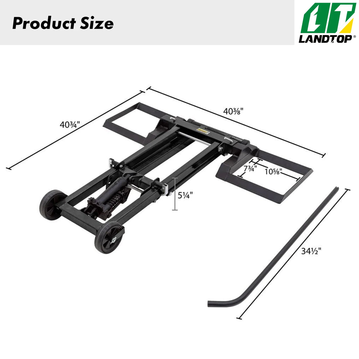 Lawn Mower Lift, 500LBS Zero Turn Mower Lift with Hydraulic Jack, Mower Lift Jack for Riding Tractors, Black