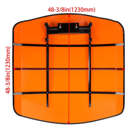 Orange Tractor Canopy Compatible with All ROPS 48-3/8" X 48-3/8" Equipped Tractors and Mowers with a 2" x 2" or 2" x 3" ROPS (Will Add About 4" to The Height of The Tractor)